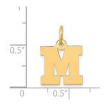 14k Small Block Letter M Initial Charm - Image 4