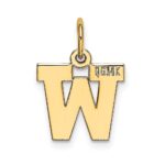 14k Small Block Letter W Initial Charm - Image 3