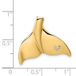 14K Diamond Whale Tail Chain Slide - Image 4