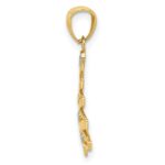 14k and White Rhodium Christmas Tree Pendant - Image 2