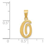 14KY Script Letter O Initial Pendant - Image 4