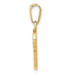 14KY Script Letter P Initial Pendant - Image 2