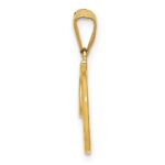 14KY Script Letter T Initial Pendant - Image 2