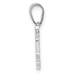 14KW White Gold Script Letter A Initial  Pendant - Image 2
