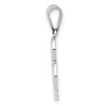 14KW White Gold Script Letter B Initial  Pendant - Image 2