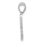 14KW White Gold Script Letter L Initial Pendant - Image 2