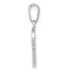 14KW White Gold Script Letter P Initial Pendant - Image 2