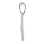 14KW White Gold Script Letter W Initial Pendant - Image 2