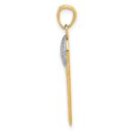 14k and White Rhodium Microphone Pendant - Image 2