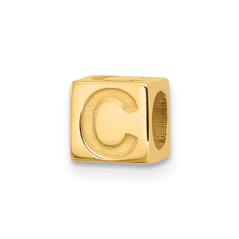 YSB100C.jpg 14ky Alphabet Bead Letter C - Image 1