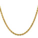14K 4mm Diamond-cut Rope with Lobster Clasp Chain - Image 2