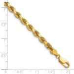 14K 4.5mm Diamond-cut Rope with Lobster Clasp Chain - Image 5
