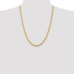 14K 6mm Regular Rope with Fancy Lobster Clasp Chain - Image 4