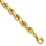 14K 6.5mm Diamond-cut Rope with Fancy Lobster Clasp Chain