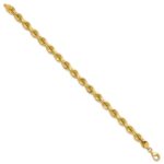 14K 7mm Diamond-cut Rope with Fancy Lobster Clasp Chain - Image 2