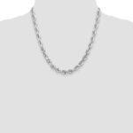 14k WG 7mm  D/C Rope with Fancy Lobster Clasp Chain - Image 4