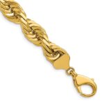 14K 10mm Diamond-cut Rope with Fancy Lobster Clasp Chain