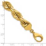 14K 10mm Diamond-cut Rope with Fancy Lobster Clasp Chain - Image 8