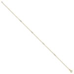 10k Polished Marquise CZ 4-Station Anklet - Image 2