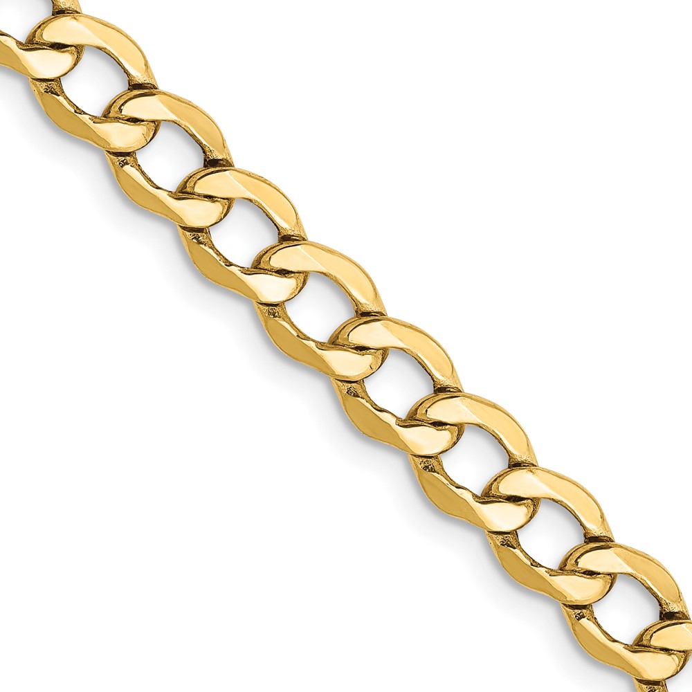 10BC108.jpg 10k 5.25mm Semi-Solid Curb Link Chain - Image 1