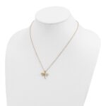 10k Tri-Color Black Hills Gold Dragonfly Necklace - Image 4