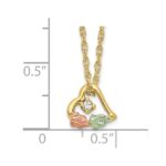 10K Tri-color w/12K Accents Diamond Black Hills Gold Necklace - Image 4