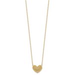 10k Polished Hollow 3D Heart 18in Necklace - Image 2