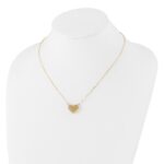 10k Polished Hollow 3D Heart 18in Necklace - Image 3