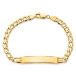 10k Semi-solid Curb Link ID Bracelet - Image 4