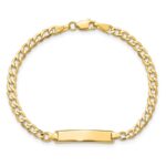 10k Semi-solid Curb Link ID Bracelet - Image 4