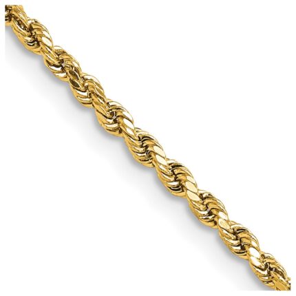 10k 2.25mm Semi-solid D/C Rope Chain