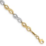 10k Two-tone Infinity Symbol Bracelet