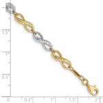 10k Two-tone Infinity Symbol Bracelet - Image 4