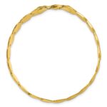 10K Polished and Satin Fancy Link 7.5 inch Bracelet - Image 4