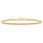 10k 2mm Diamond-cut Rope Chain Anklet - Image 4