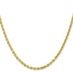 10k 3mm Diamond-cut Rope Chain - Image 2