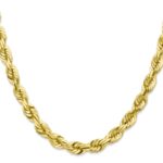10k 7mm Diamond-cut Rope Chain - Image 2