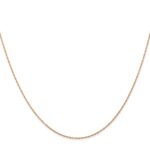 10K Rose Gold .5mm Carded Cable Rope Chain - Image 2
