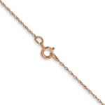 10K Rose Gold .5mm Carded Cable Rope Chain - Image 3