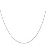 10k White Gold .5mm Carded Cable Rope Chain - Image 2