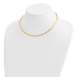 10k 3mm Domed Omega Necklace - Image 2