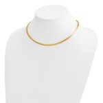 10k 4mm Domed Omega Necklace - Image 2