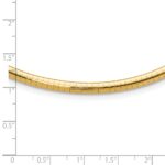 10k 4mm Domed Omega Necklace - Image 4