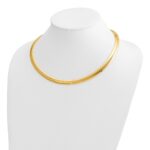 10k 8mm Domed Omega Necklace - Image 2