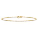 10k 1.1mm Singapore Chain Anklet - Image 3