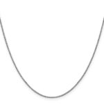 10k White Gold .9mm Box Chain - Image 2