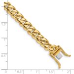 10k 7.25mm Hand-polished Rounded Curb Link Bracelet - Image 2
