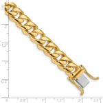 10k 9.6mm Hand-polished Rounded Curb Link Bracelet - Image 2