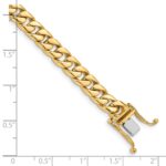 10k 6.8mm Hand-polished Flat Beveled Curb Link Bracelet - Image 2