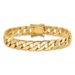 10k 10.2mm Hand-polished Fancy Link Bracelet - Image 4